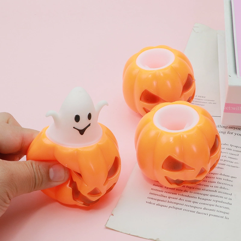 Factory Wholesale/Supplier Halloween Gift Cute Pumpkin Ghost Stress Relief Toy