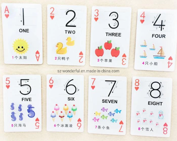 Educational Card Game Kids Board Game Numbers Flash Card Game