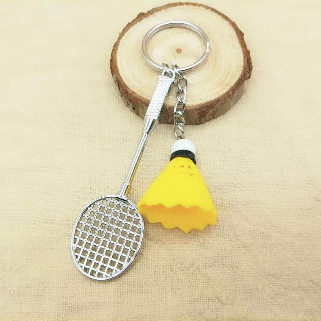 Customized Metal Stock Badminton Keyring