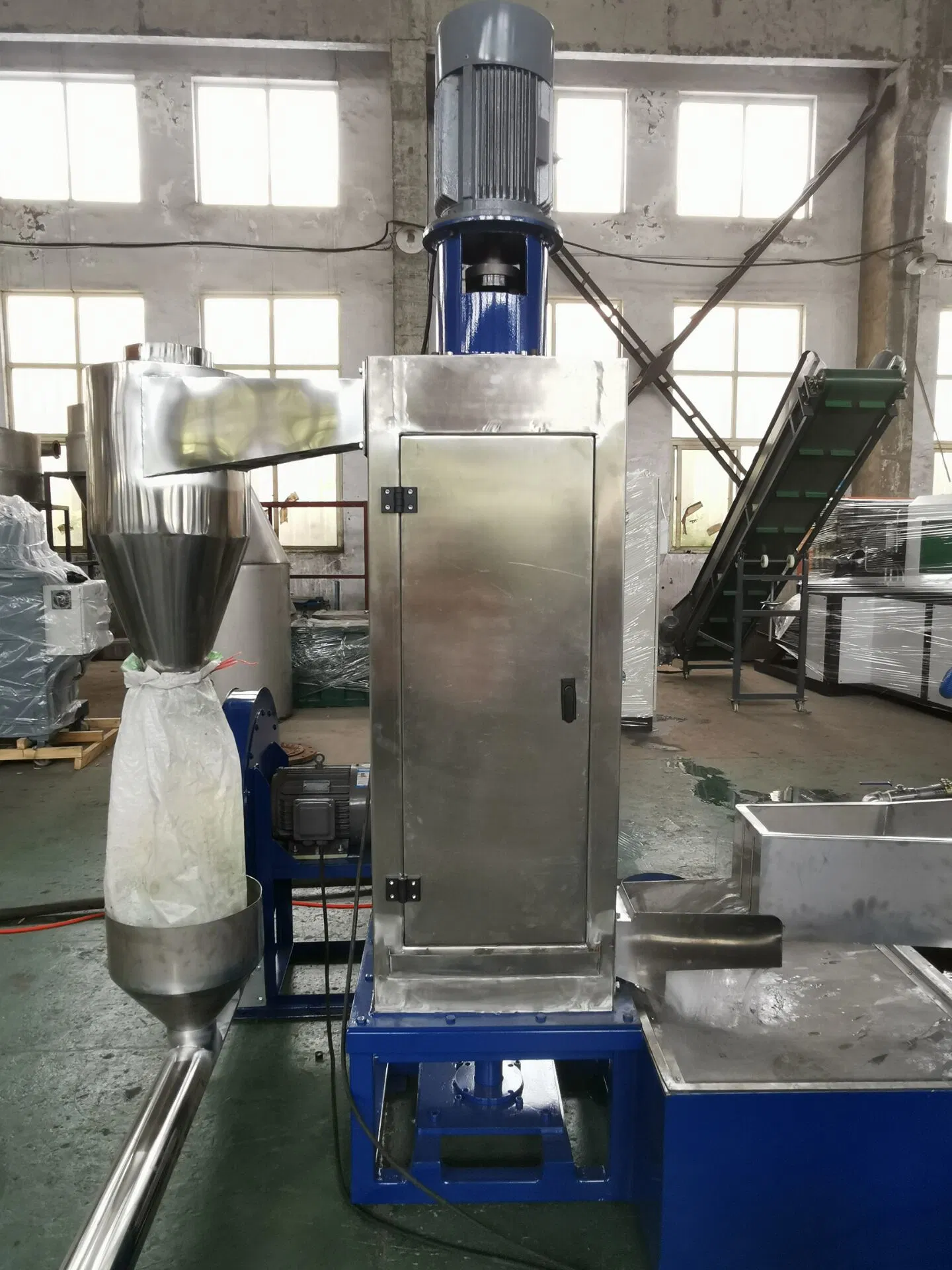 PP Polypropylene Woven Bags Packaging Boxes Basket Flakes Suqeezing Pellets Pelletizing Pelletizer Extruding Extruders Extrusion Machine for Sell