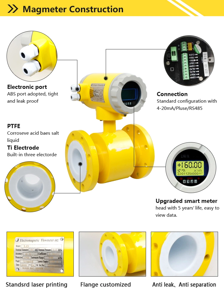 High quality/High cost performance  4-20mA Chemical Hot Water Mini Electromagnetic Flow Meter Price