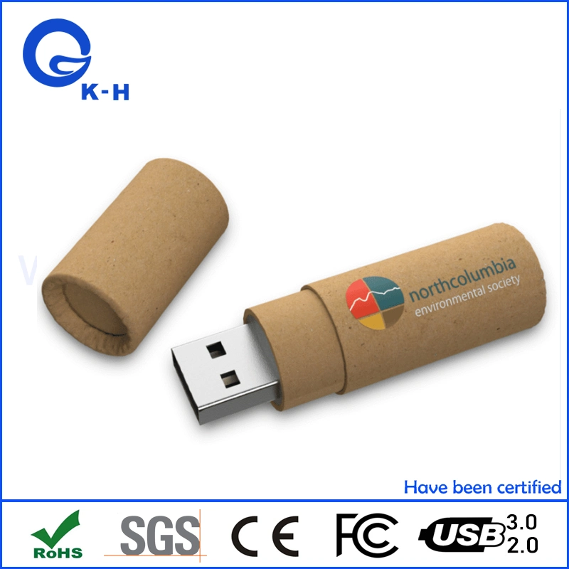 Recycle Paper USB Flash Disk 128GB Environmental Friendly Pen Drive