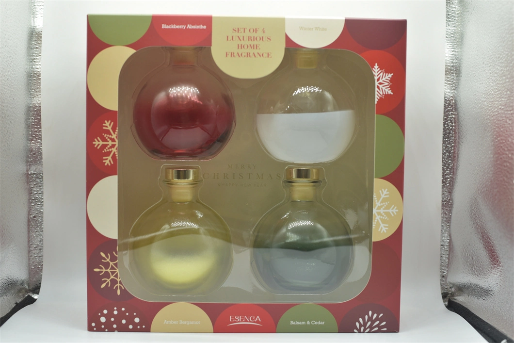 Verpackung Box Geschenk Lufterfrischer Parfüm Öl Custom Luxury Sticks Weihnachten Reed Diffusor mit leeren Flasche