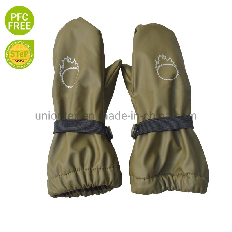 Waterproof PU Rain Mittens Pfc Free