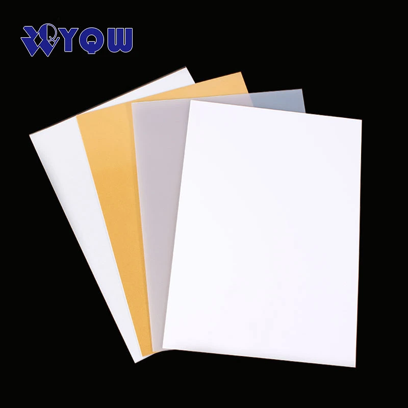 Plata Oro blanco de inyección de tinta transparente de PVC / Imprimible PETG / hoja de Pet para IC ID Tarjeta de Crédito Tarjeta de fidelización que la impresión de inyección de tinta/hoja PVC