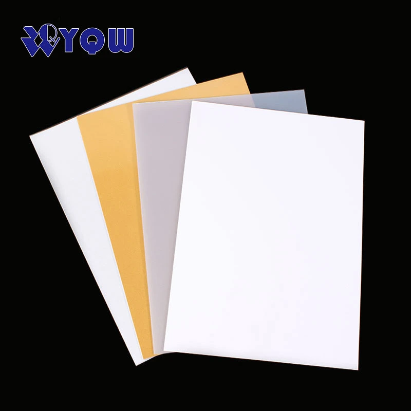 White Gold Silver Transparent Inkjet Printable PVC / PETG / Pet Sheet for IC ID Credit Card Loyalty Card Making/Inkjet Printing PVC Sheet

Feuille PVC / PETG / PET transparente imprimable par jet d'encre en or blanc argenté pour la fabrication de cartes de crédit IC ID et de cartes de fidélité / Feuille PVC pour impression par jet d'encre.