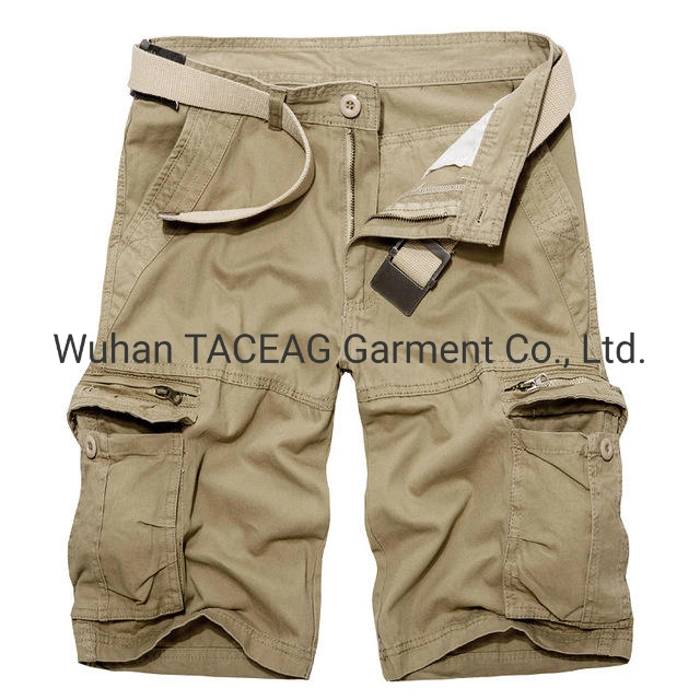 Heißer Verkauf Herren Cargo Shorts Sommer Armee Grün Baumwolle Shorts Homme Bermudahose Mit Lockeren Taschen Für Herren