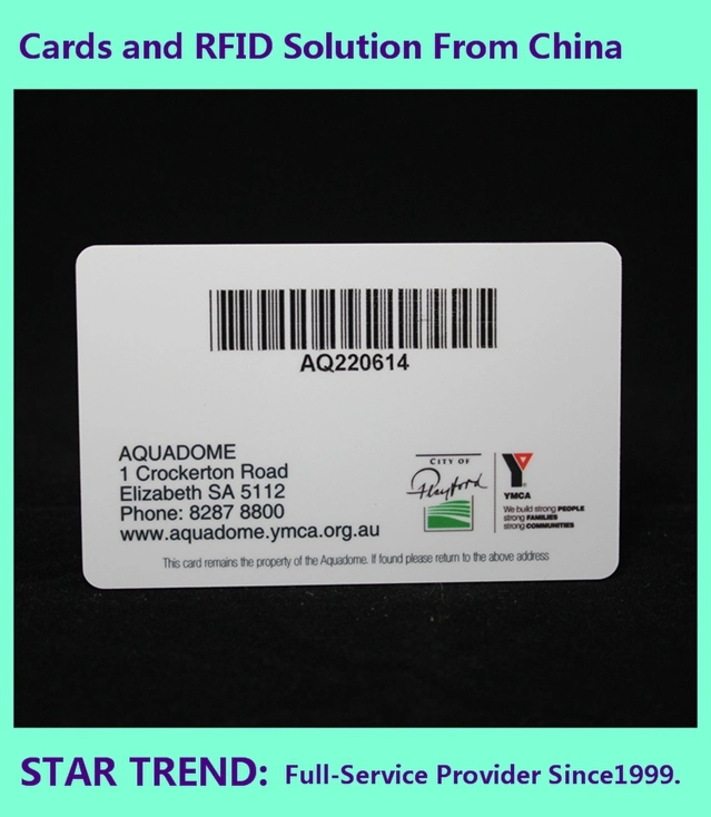 بطاقة PVC/Pet/Paper Barcode تستخدم كبطاقة عمل، بطاقة هدية، بطاقة عضوية، بطاقة مكتبة، إلخ