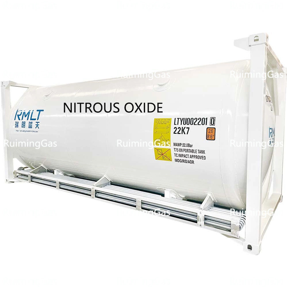 Factory Supply Package Bulk Supply 99.999% Purity N2o Nitrous Oxide Gas with ISO Tank Container