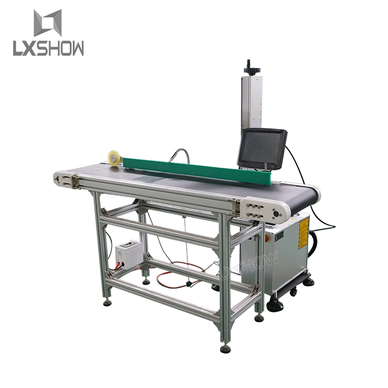 Good Price for 30W Portable Separate Fiber Laser Marking Machine+Pen Conveyor for Pen Line