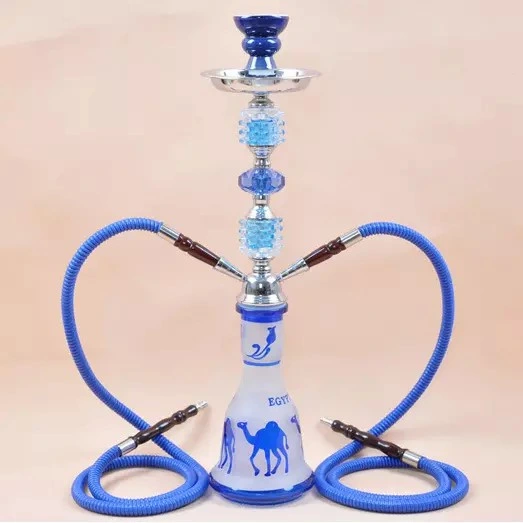 2023 China Wholesale Model Metal Shishia Hookah with Two Hose