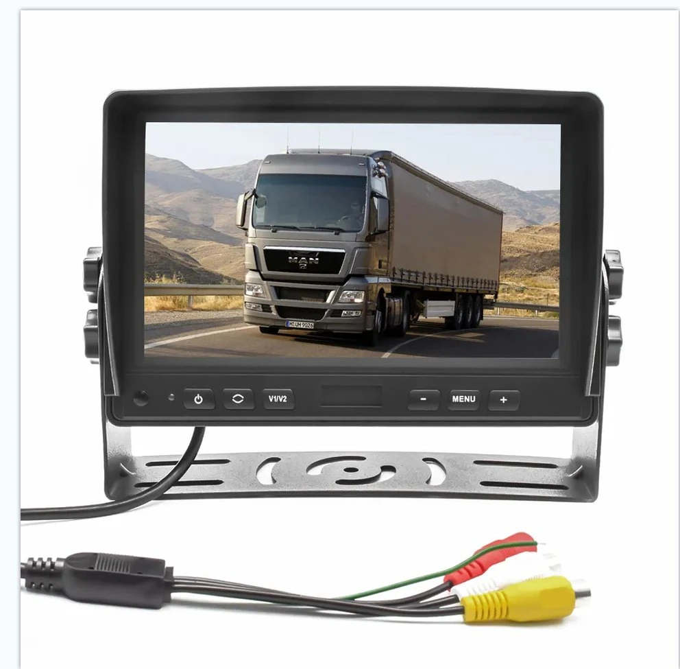 Ecrã LCD TFT AV de 7" com bus para automóvel, LCD de 2 canais Monitor de ecrã