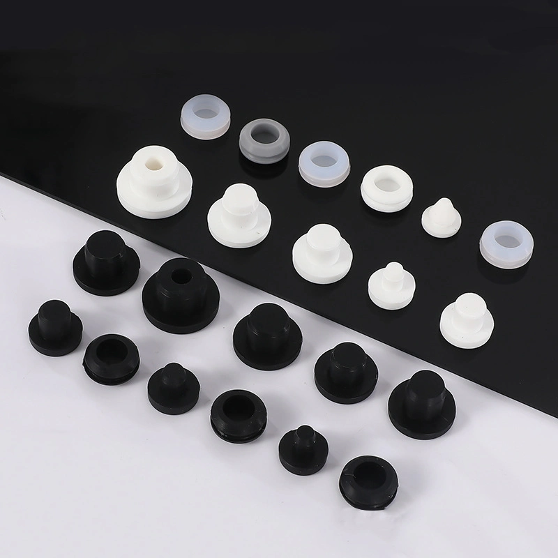 Multi-Specification White Black Anti-Slip and Dustproof Silicone Rubber Hole Plugs