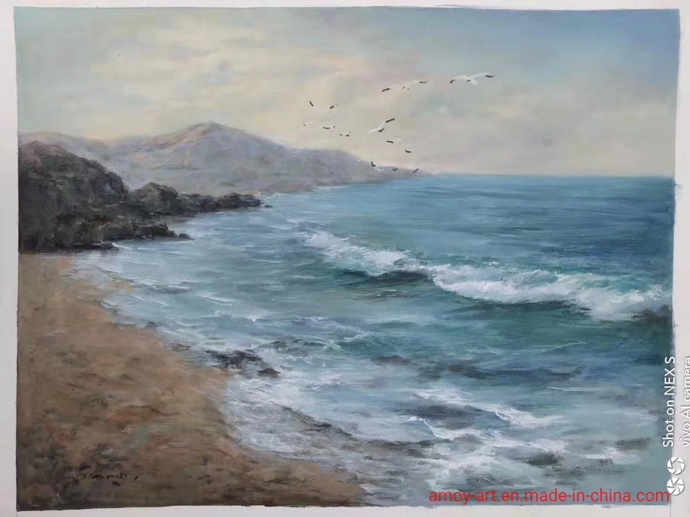 Handmade Reproduction Seascape Canvas Oil Paintings for Wall Decoration