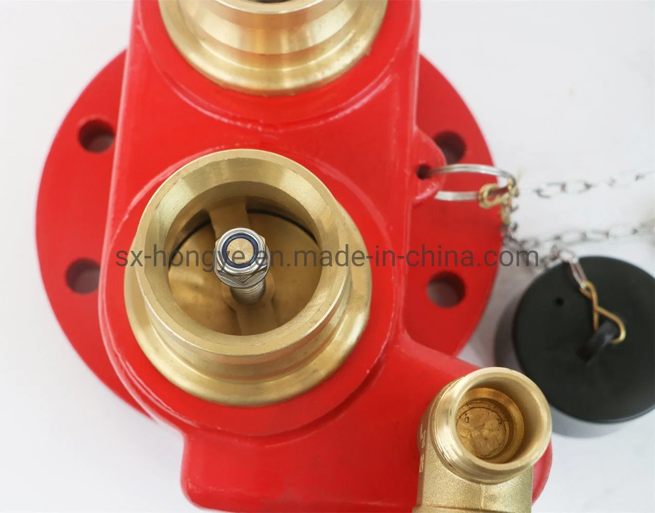 Siamese Connection 2 Way Breeching Inlet Fire Valve DN100 4"X2.5"X2.5"