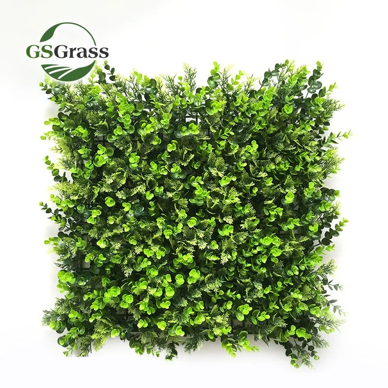 Anti UV protegido contra el fuego retardante Artificial Boxwood Plant Foliage Fence Protección de la privacidad Jardín vertical Verde Panel de pared