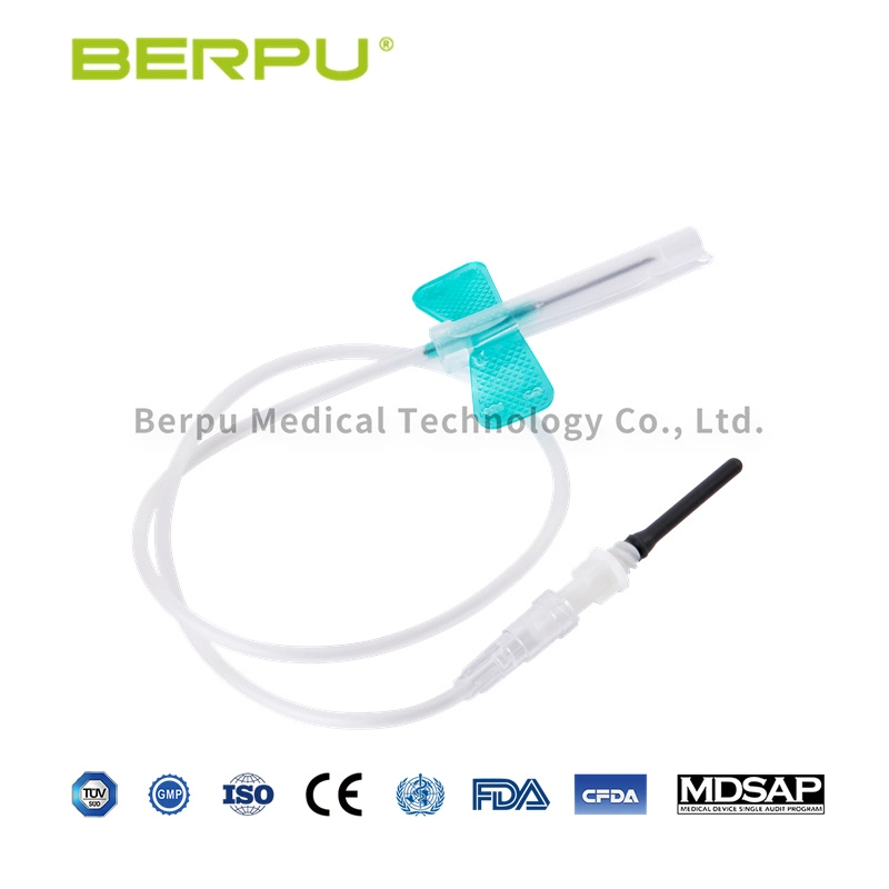 Disposable Safety Scalp Vein Set (Butterfly Needle)+Luer Adapter+Holder) , Similar with Blood Collection Needle Single PE Package