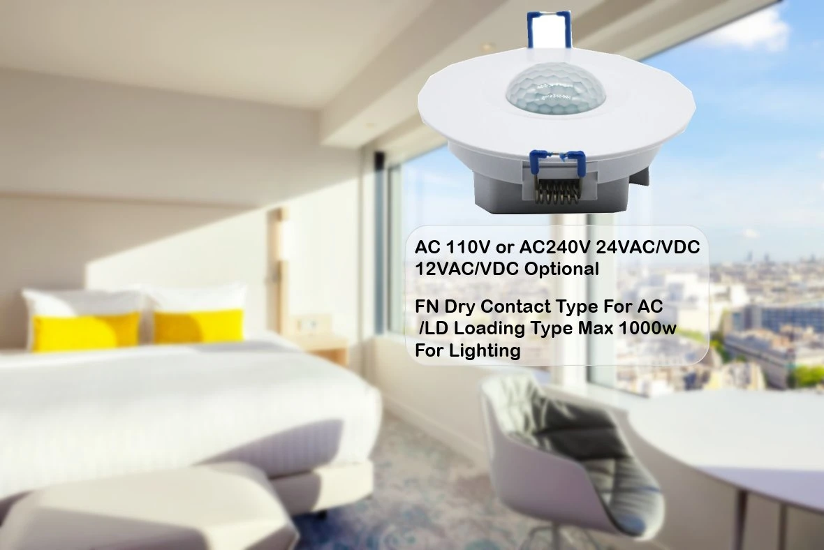 Interruptor PIR de alta calidad China para el sistema HVAC HTW-L727 del hotel Detector de infrarrojos