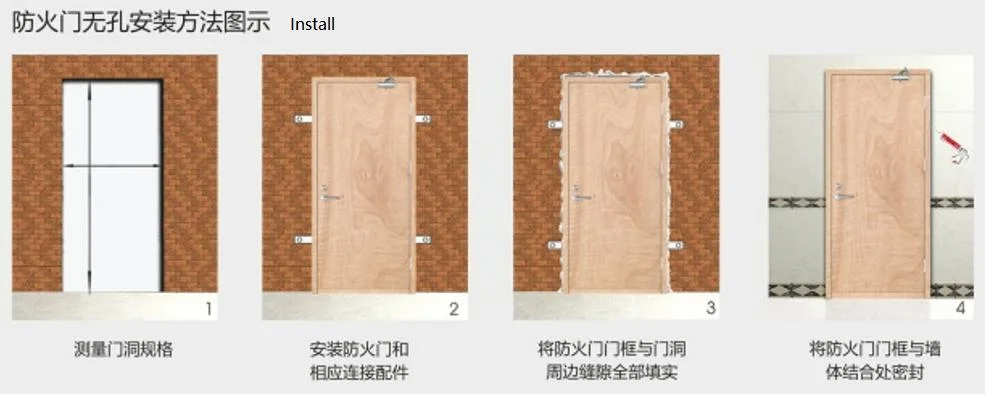 90mins Fire Rated Wooden Luxury Villa Interior Main Entrance Door