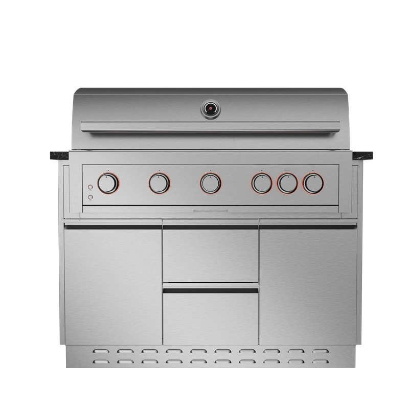 Outdoor Kitchen Built-in BBQ Gas Grill with Infrared Back Burner