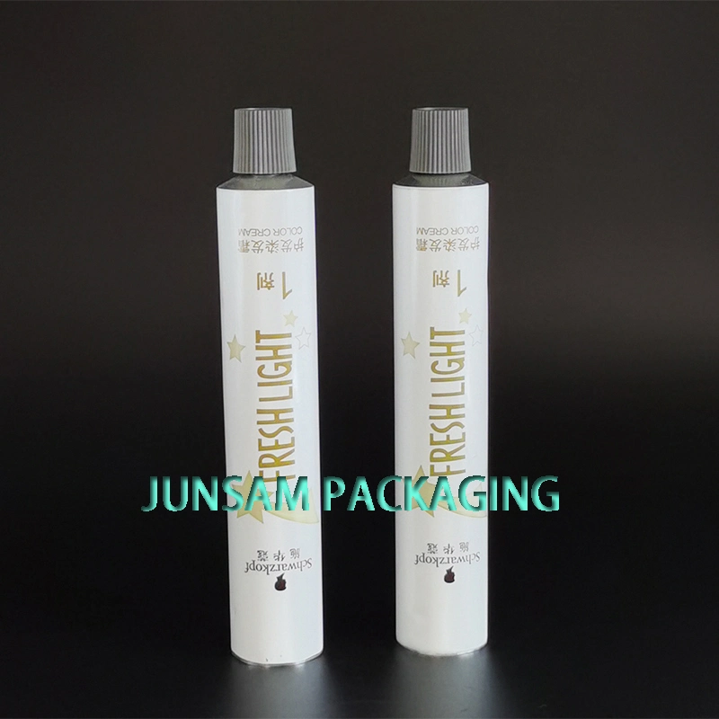 Tubo de aluminio con laca interior fenólica Anti fuerte Ammonia Cabello Crema colorante