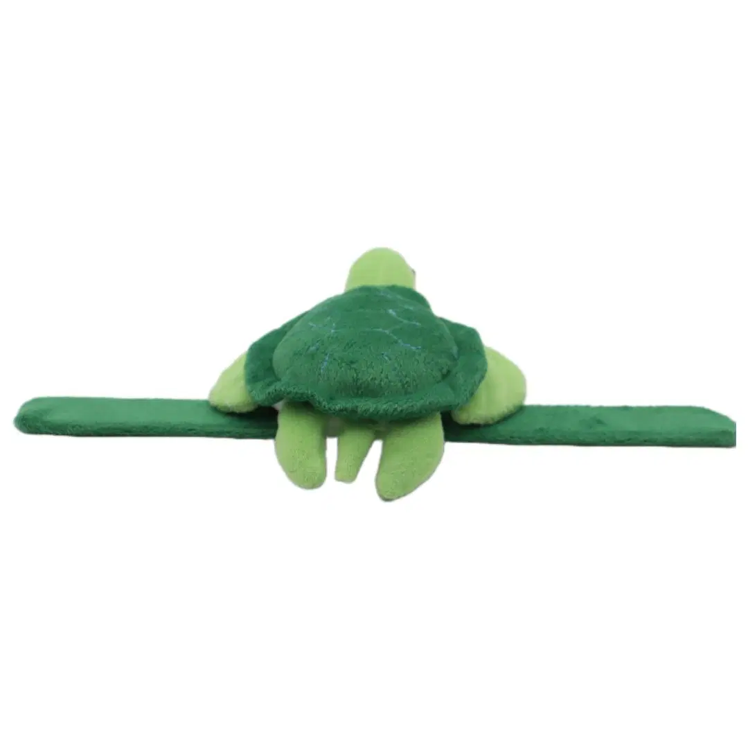 Wholesale/Supplier Green Kids 15cm (H) X 29.5cm (W) Plush Sea Turtle Toys Stuffed Soft Children Slap Bands Toy Gift Wrist Band Animal Bracelet Snapbands