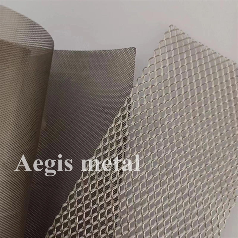 Small Hole Ultra Thin Titanium Expanded Metal Diamond Mesh Titanium Screens