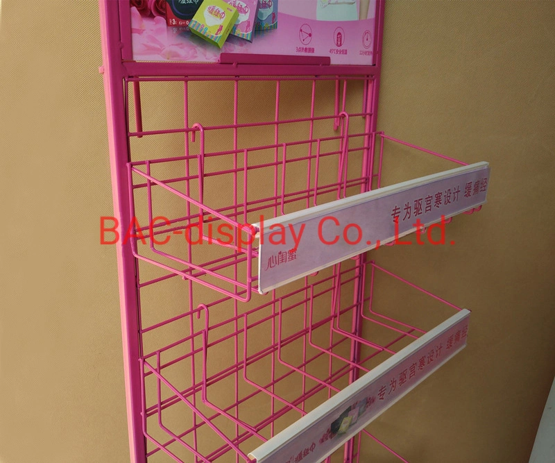 Sanitary Napkins Daily Necessities Display Racks Women Supplies Metal Wire Display Stand