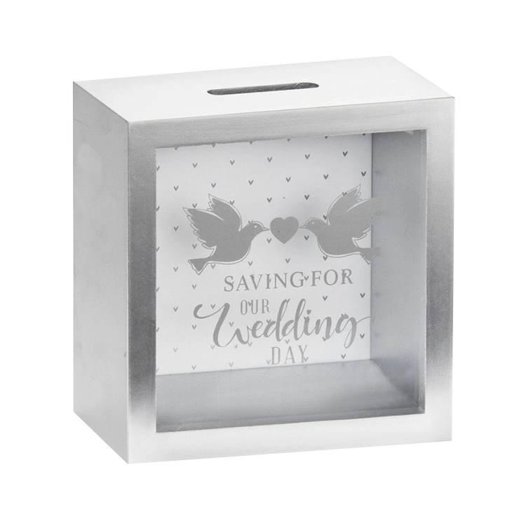 Customized Wooden Money Box Decoration Wedding Wooden Box for Money Saving