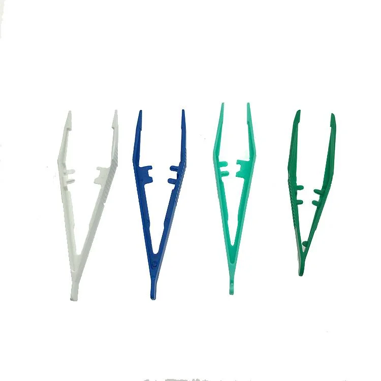 Factory Supply Hospital Medical Disposable Tweezers Sterile Plastic Forceps