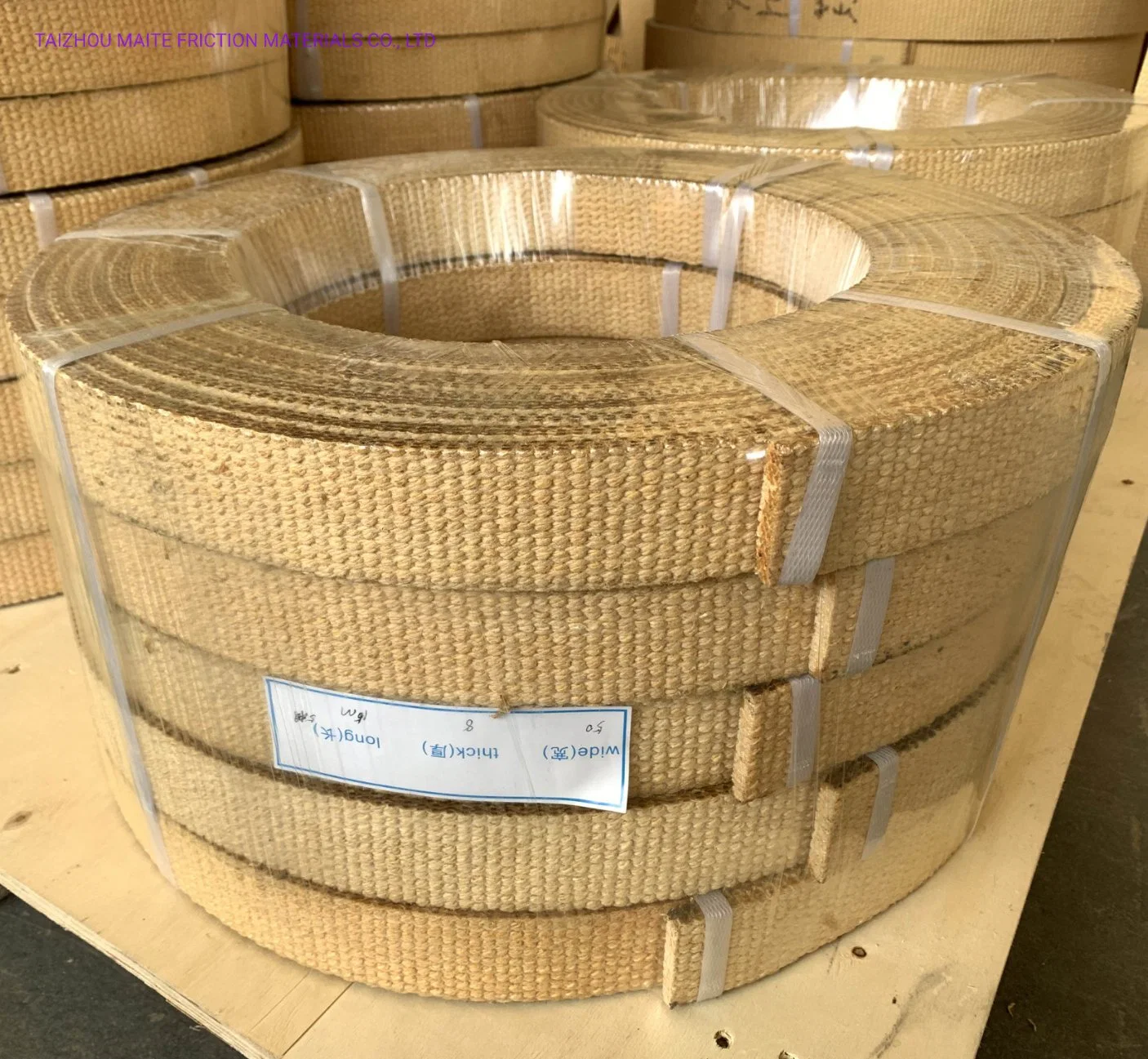 Asbestos Free Woven Resin Brake Lining Rolls for Traction Machine