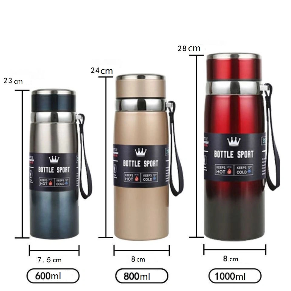 Outdoor Sports Water Portable Large Capacity Space Cup 316 Stainless Steel Thermos Customized Logo Wholesale/Supplier 600ml 800ml 1000ml