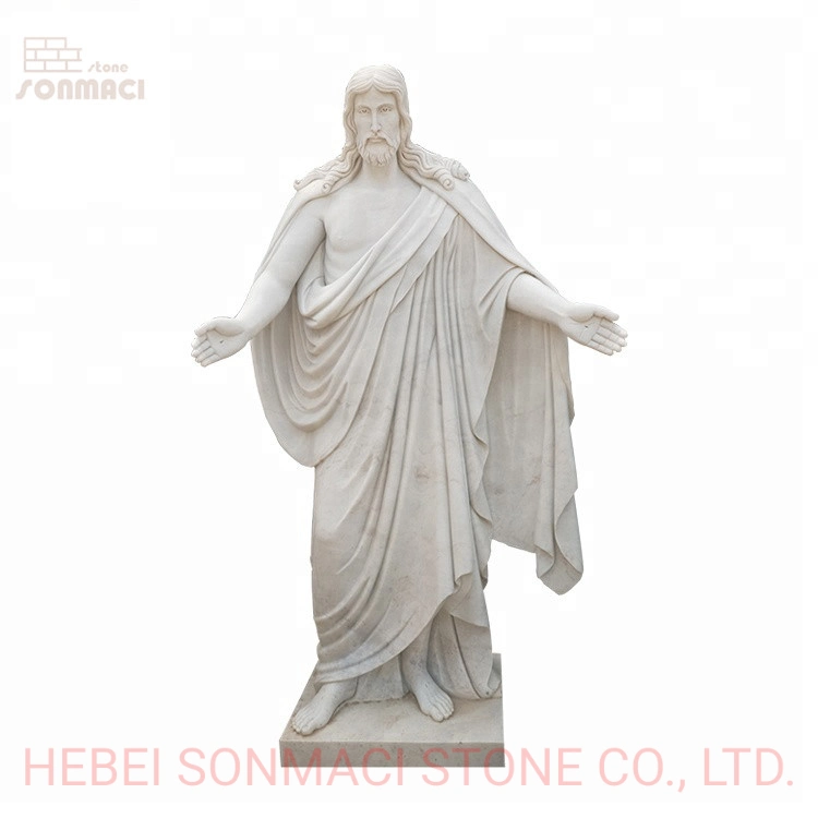 Carving Life Size White Marble Jesus Christ Statue