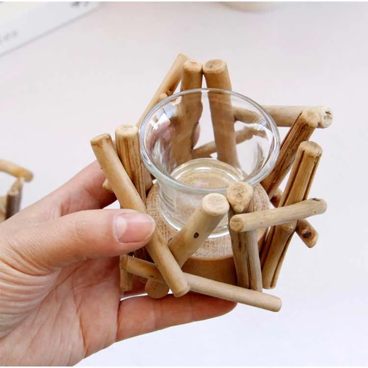 Factory Customize Wooden Tealight Christmas Candlestick Decoration Candle Holder Wooden Craft Candlestick