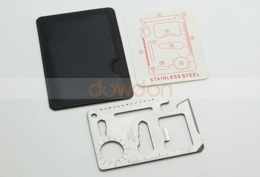 Stainless Steel 11 in 1 Beer Opener Survival Card Tool Fits Perfect in Your Wallet