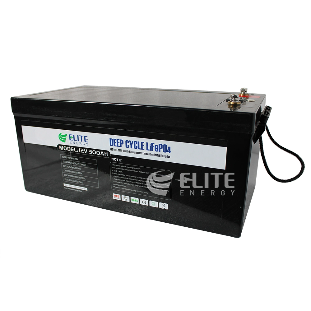 Elite High Charging Current Li-ion Battery 12V 300ah Lithium Battery Pack for Touring Car