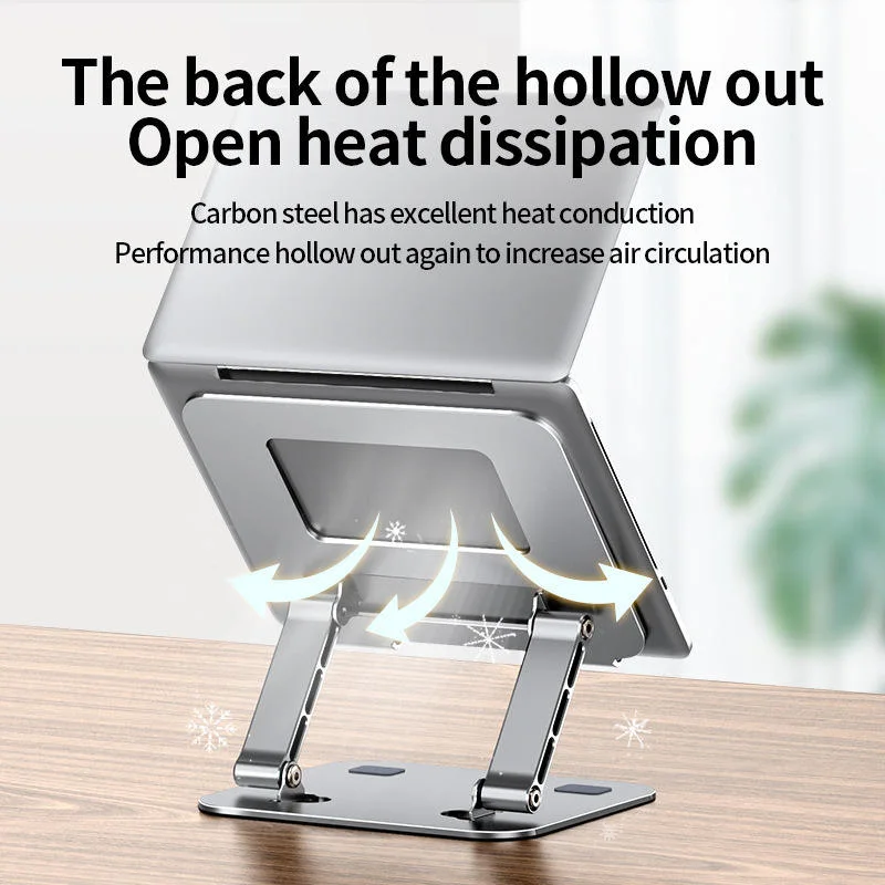 New Arrival Hight Quality Simple Design Metallic Sturdy Support Laptop Stand with Adjustable Folding