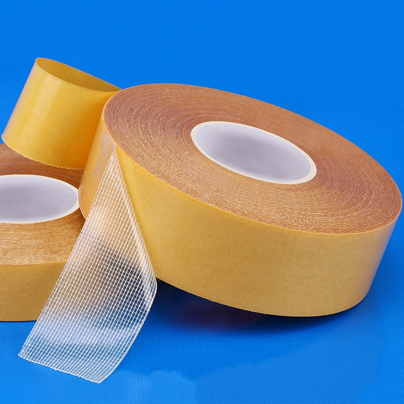 Yellow Strong Fixed Double-Sided Cloth Tape Translucent Mesh Waterproof Non-Marking High Viscosity Carpet Adhesive