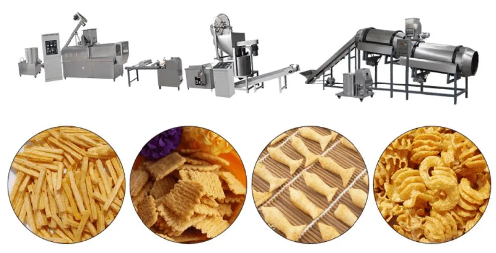 High Quality Fried Wheat Flour Bugle Snack Production Plant Extruded Snack Bugle Food Making Machine Line