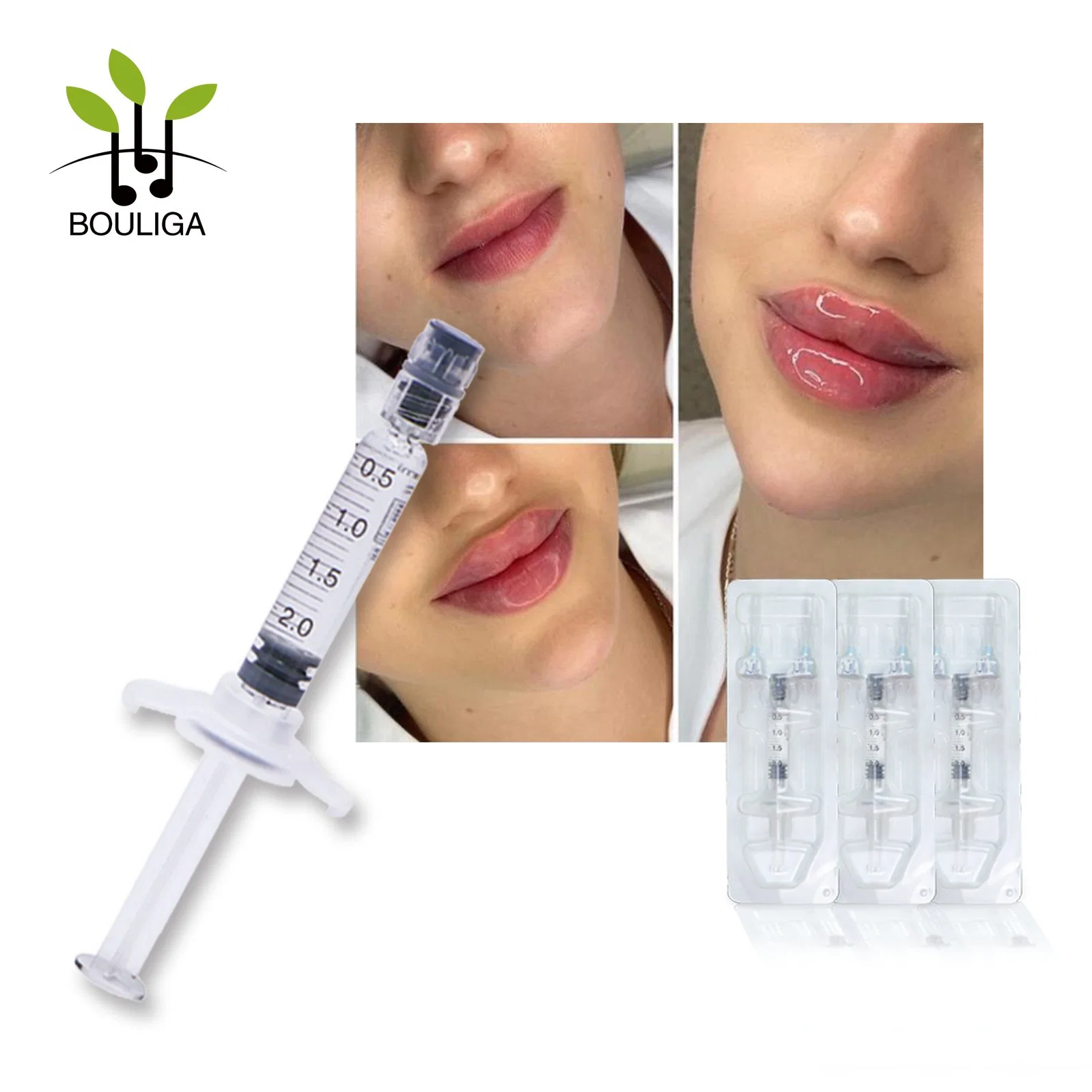 Bouliga Hyaluronic Acid Injection 2ml Syinge Fine Line Reduce Deep, Etched Furrows Around The Eyes