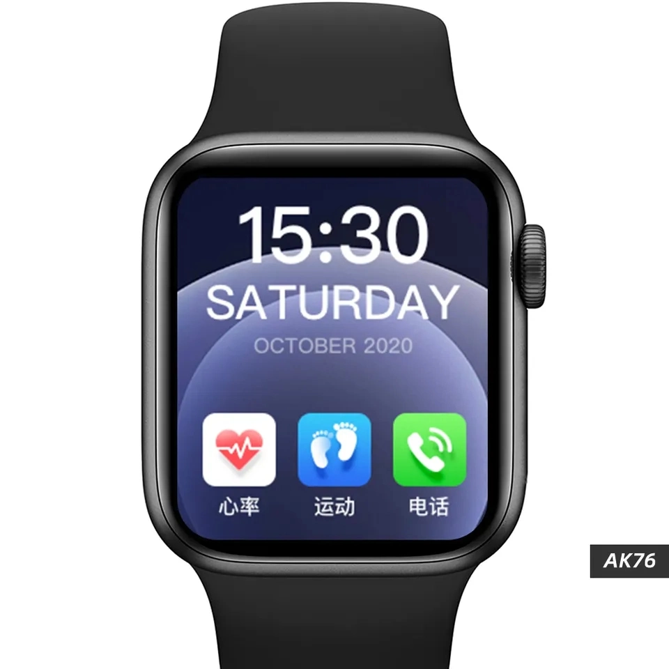 Ak76 2023 وصول جديد Ak76 SmartWatch Alloy Silicone طلب مخصص لعبة اتصال Bluetooth BT مكالمة 3D Play لعبة وجه الساعة شاهد النطاقات iOS Android Smart Watch Ak76