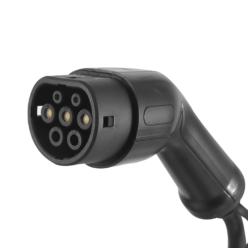 Tipo2 Cable del cargador de coche eléctrico con certificado TUV 32A 480V Adaptador de alimentación de 5m de estación de carga cargador EV