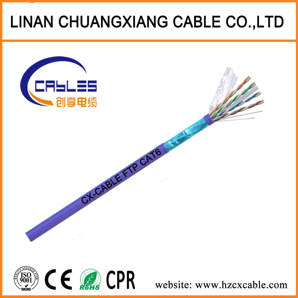 SFTP CAT6A 23AWG Copper Wire Pass Fluke Test High quality/High cost performance Network LAN Cable