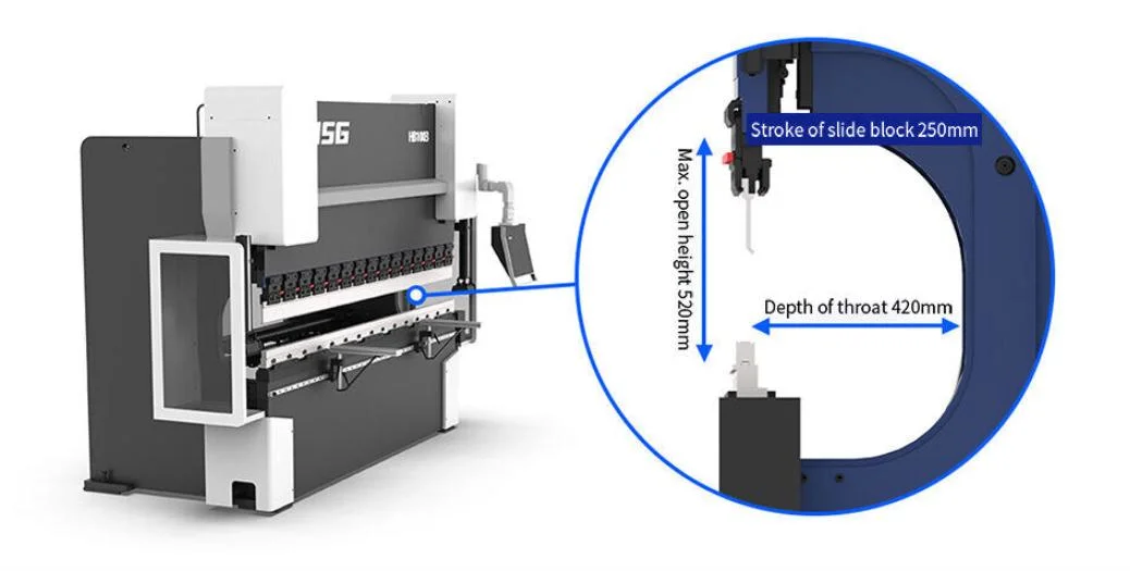 Hsg 125ton*3200 CNC Press Brake Stainless Steel CNC Bending Machine125 Ton