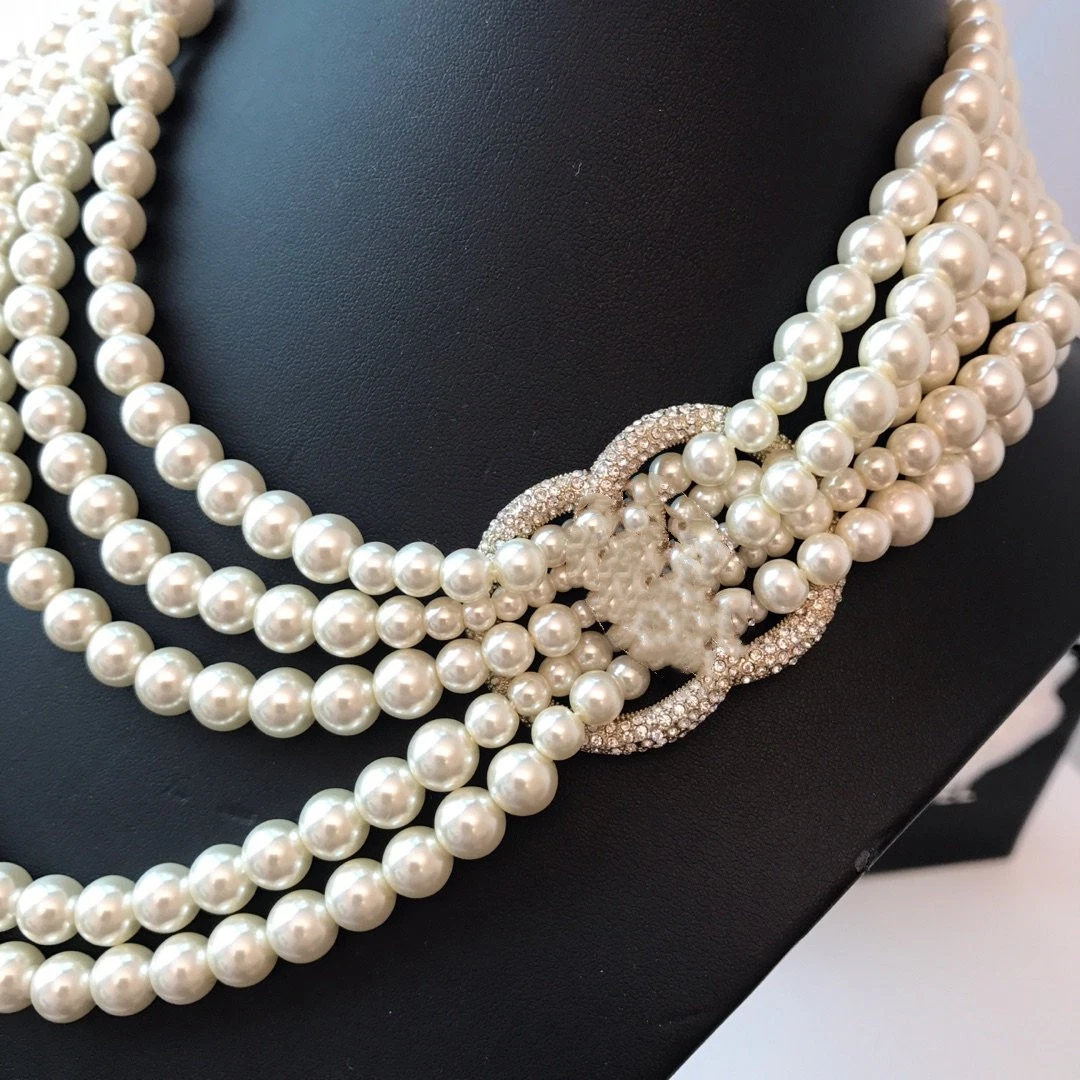 Luxury Pearl Jewelry Designer Famous Brand Pearl Necklace Fashion Banquet Pearl Necklace