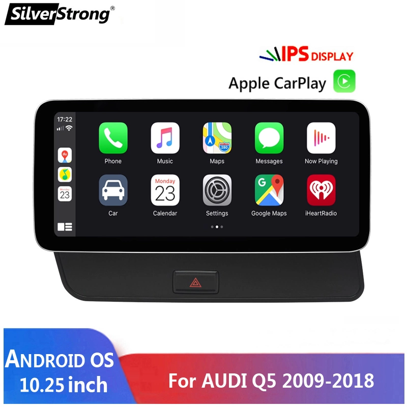 Silverstrong Android 10 System Car GPS Navi for Audi Q5 2013-2016 LHD 4G+64G RAM WiFi Google Bt Video Stereo Carplay DSP Touch Screen