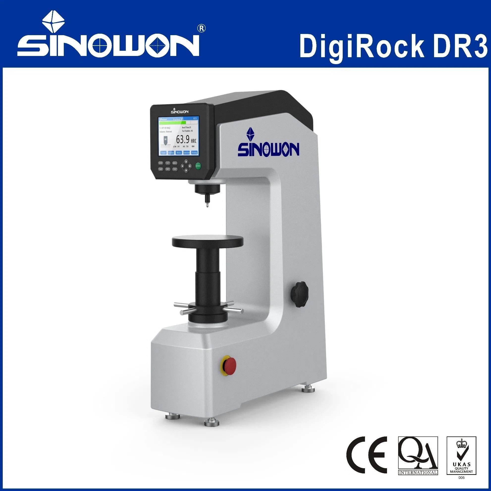 Digital Rockwell Hardness Tester with Color Touch Screen