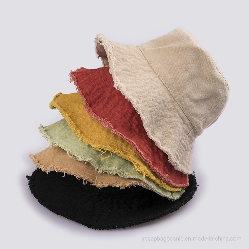 قماش عريض مغسل من القماش على الموضة مع قبعة