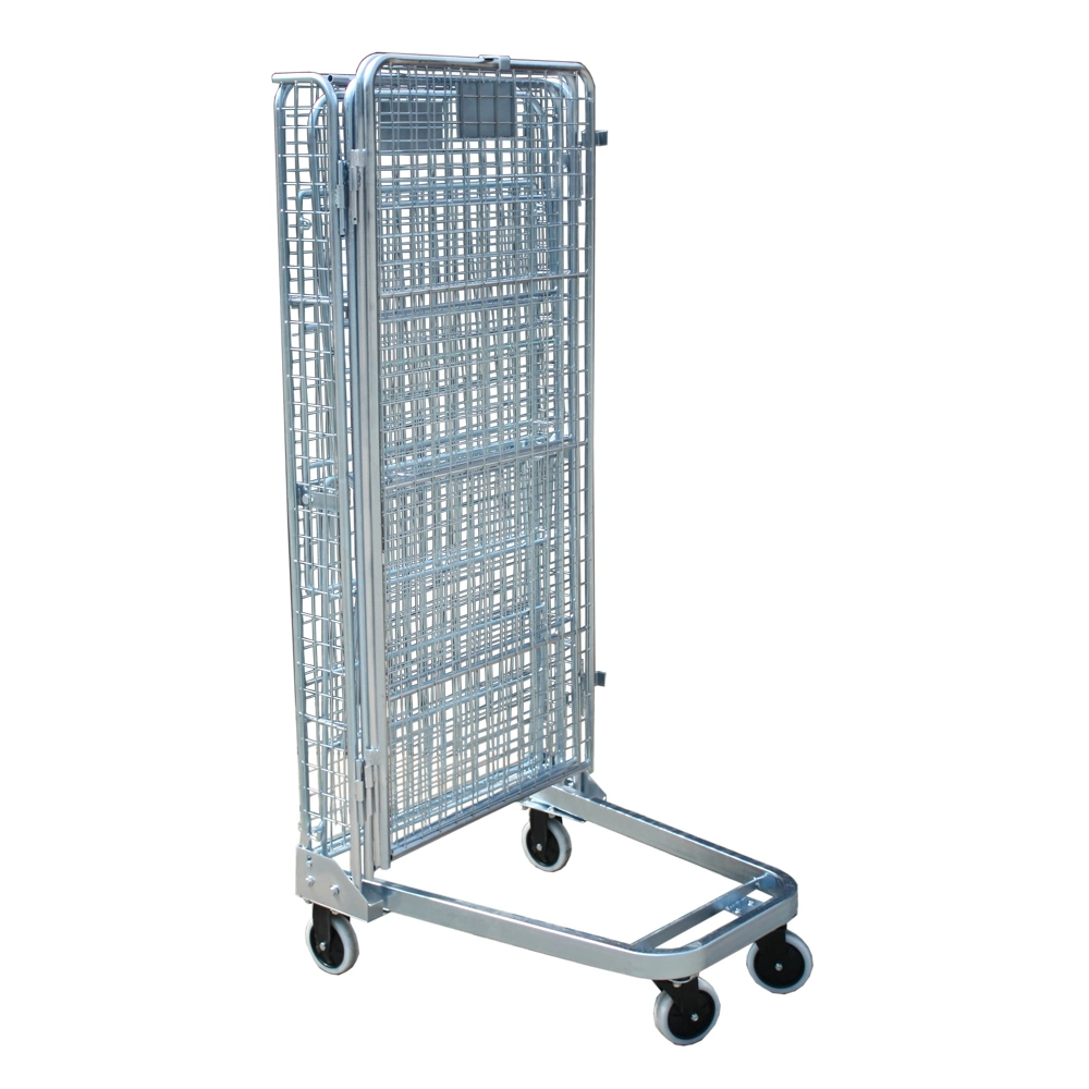 Rolling Cart Roll Trolley Folding Cart Collapsible Laundry Cargo Storage Roll Container with Castors