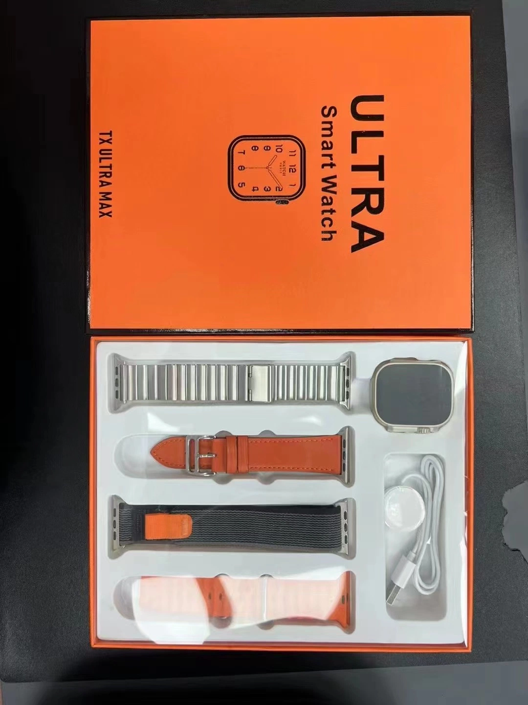 Última pulsera de reloj deportivo multifunción Ultra Max con Bluetooth Mira a bajo precio Smart Watch apoyo pulsómetro